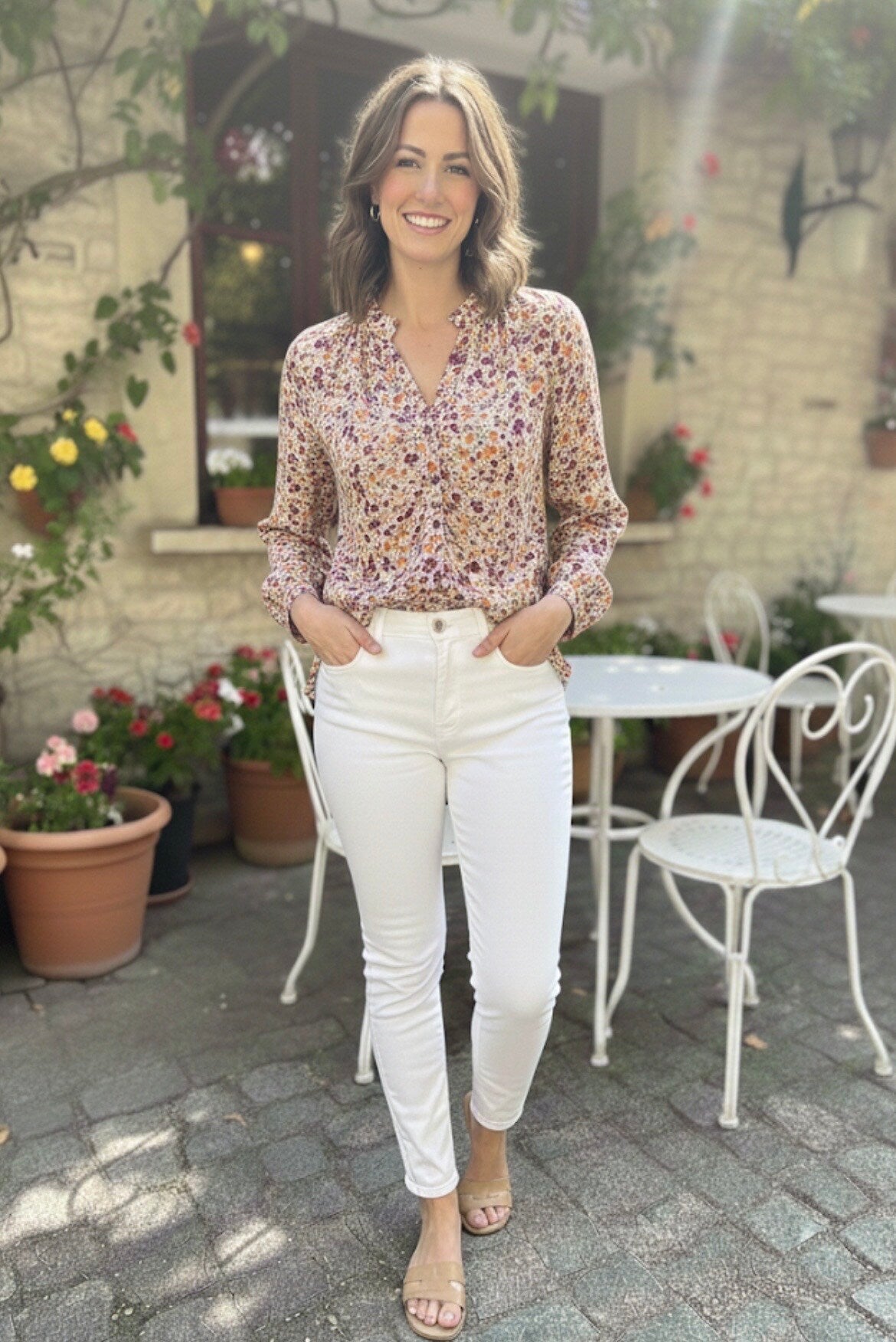 Juliette - Chemise Fleurie lumineuse