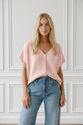 Léonie - Gilet Rose poudré